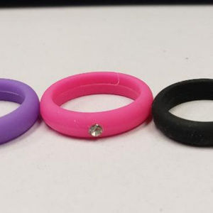 Silicone Rings with bling